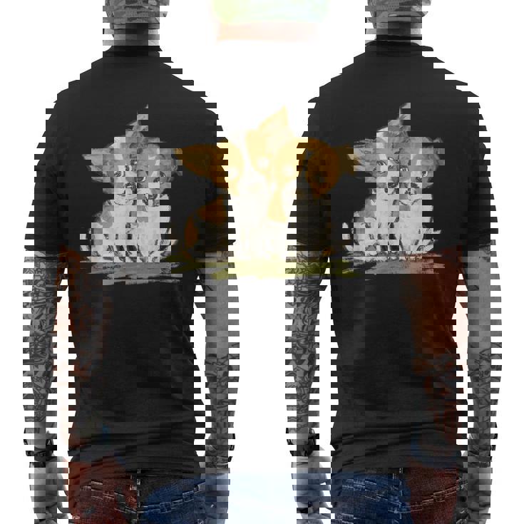 犬 ジャックラッセルテリア いぬ 子犬 ペット かわいい 動物 イラスト メンズTシャツ バックプリント