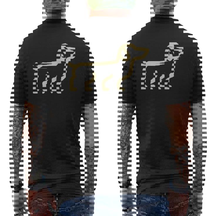 犬 リトルダックスフンド メンズTシャツ バックプリント