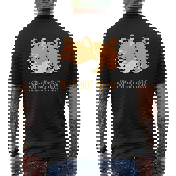 犬 おもしろ 明日から本気出すから 可愛い 柴犬 シバイヌ 豆柴 マメシバ 小豆柴 メンズTシャツ バックプリント