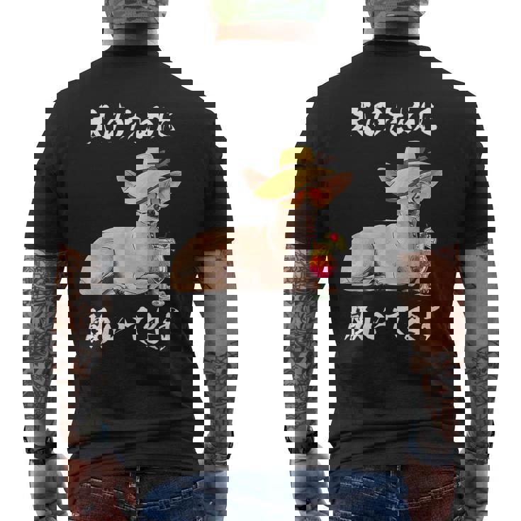 犬のために働いてます チワワデザイン イヌ わんこ 犬好き グッズ おもしろ 面白い 服 ネタ わんこ メンズTシャツ バックプリント