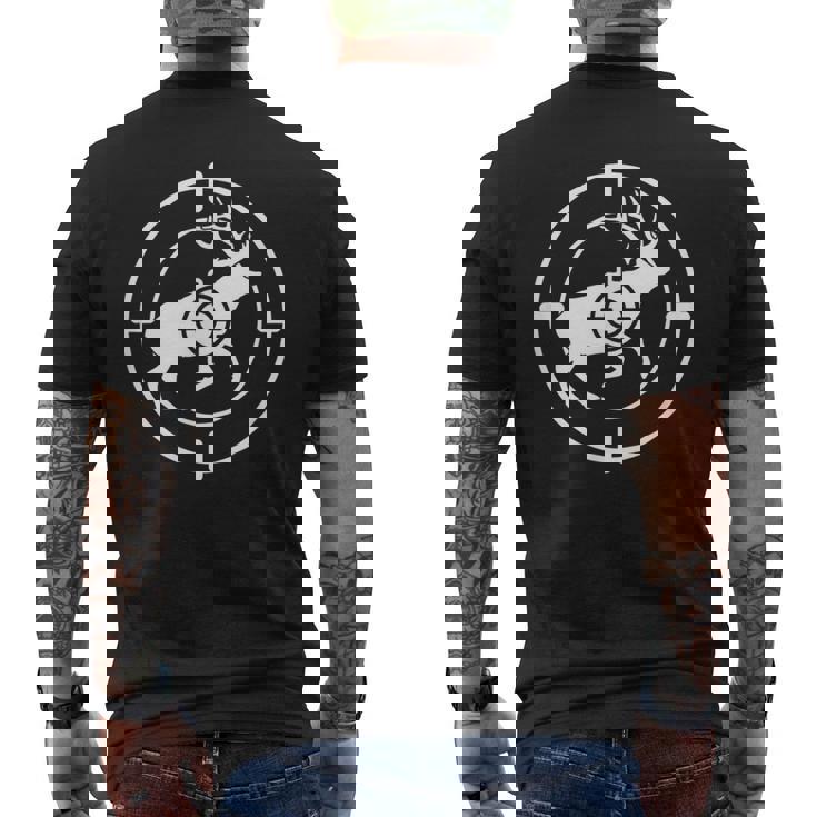 狩猟 射撃 猟師 熊 鹿 猟 ハンター 心電図 おもしろ グッズ 服 面白いtシャツ ライフル ネタ メンズ メンズTシャツ バックプリント
