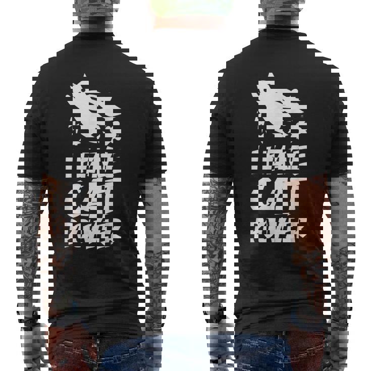 猫 365 I Have Cat Power メンズTシャツ バックプリント