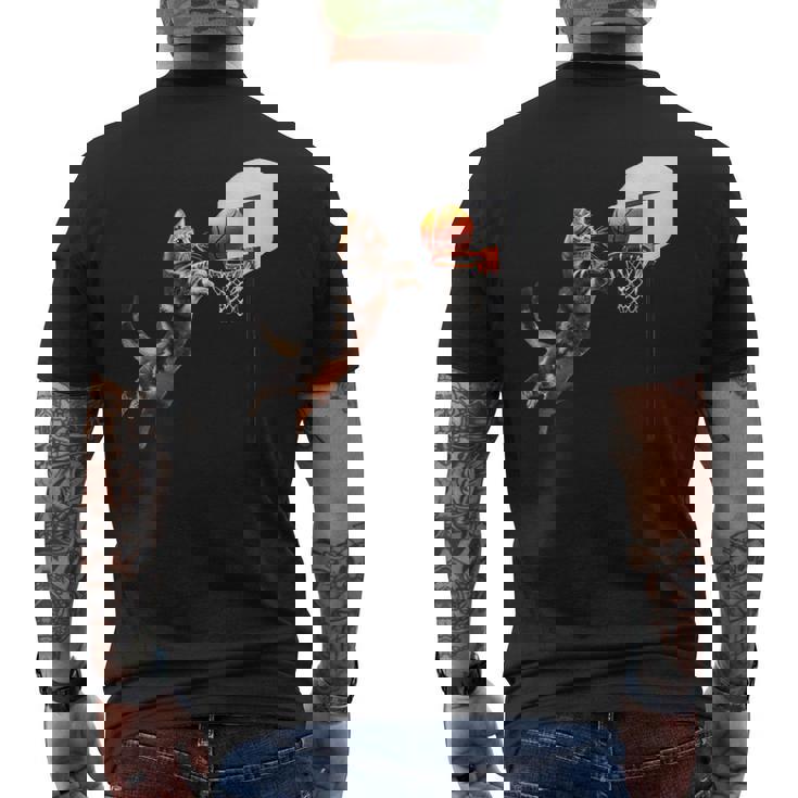 猫 ネコ バスケ 面白いtシャツ 文字入り メンズ おもしろ 面白い 服 おもしろグッズ ネタ 浮世絵 メンズTシャツ バックプリント