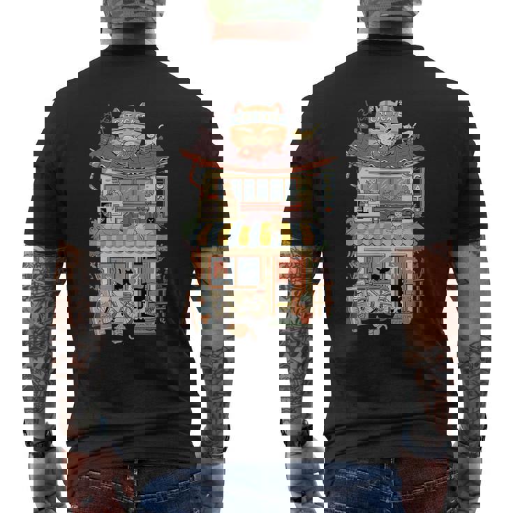 猫カフェ メンズTシャツ バックプリント