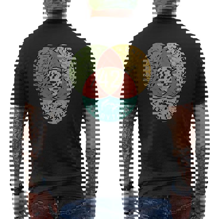 生命、宇宙、そしてすべてに対する42の答え メンズTシャツ バックプリント