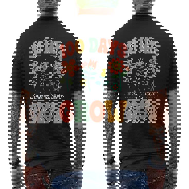 生徒たちの成長を見守る100日 学校教師の100日 メンズTシャツ バックプリント