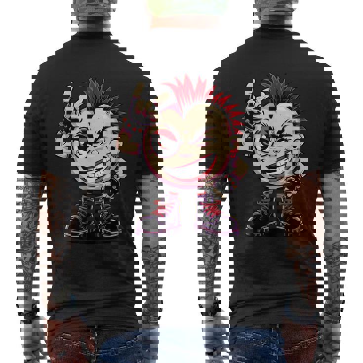 生意気なパンクロックロッカー イロとブーツ付き 面白いパンク メンズTシャツ バックプリント