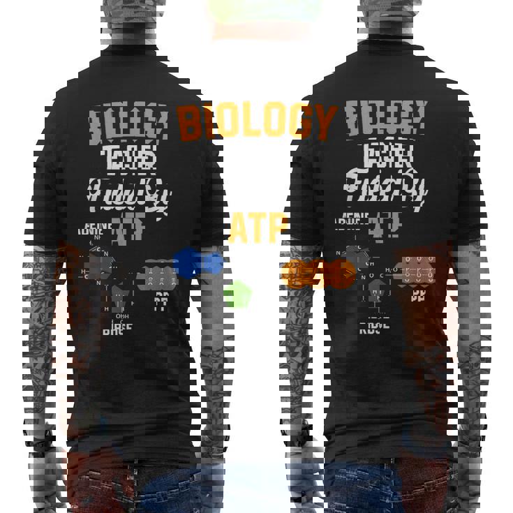 生物学教師 Fueled By Atp 面白い教師 生物学者ギフト メンズTシャツ バックプリント