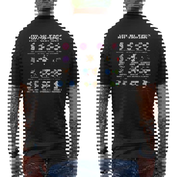 生物微生物学シャツ ウイルス遺伝子酵素ギフトアイデア メンズTシャツ バックプリント