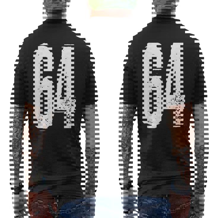 番号 64 メンズTシャツ バックプリント