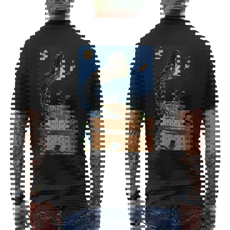 番町皿屋敷 百物語 怪談 葛飾 北斎 お皿のマンション お菊 日本美術 ハロウィン メンズTシャツ バックプリント