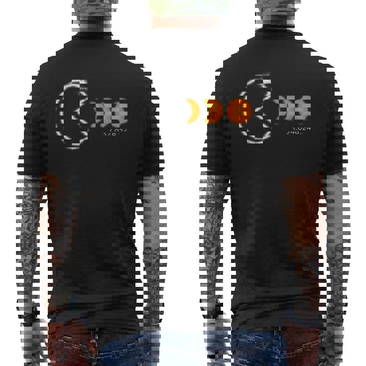 皆既日食 2024年4月8日 ファニーフェーズ トータリティ メンズTシャツ バックプリント