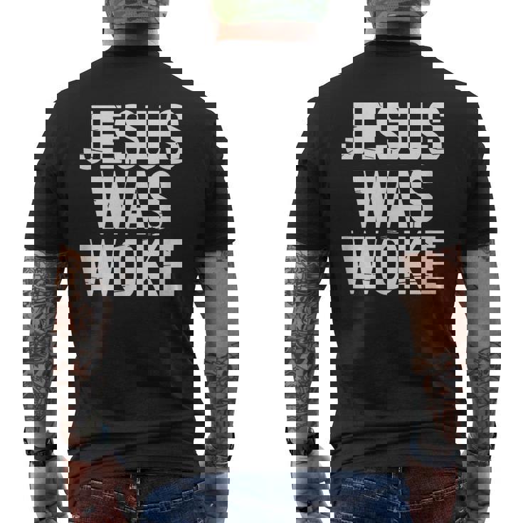 目が覚めた人々のために メンズTシャツ バックプリント