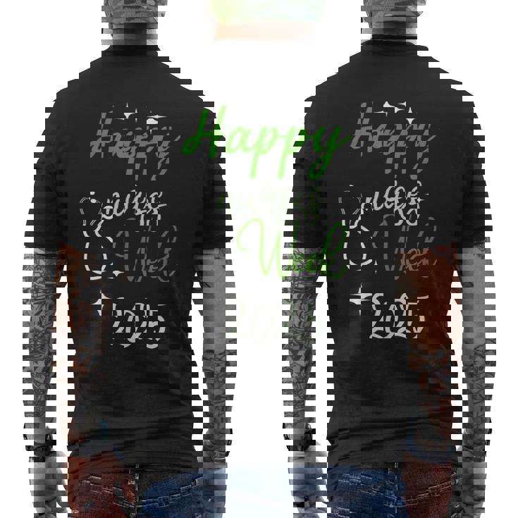 看護師感謝週間-ハッピーナショナルナースウィーク2025 メンズTシャツ バックプリント