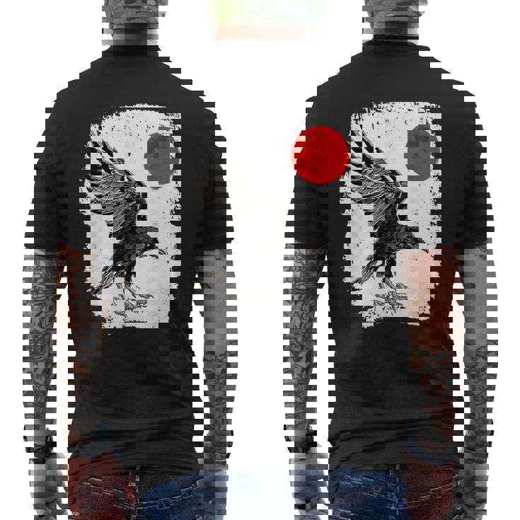 矢田の烏t メンズTシャツ バックプリント