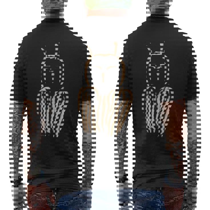 石器時代の洞窟壁画 フクロウの洞窟壁画 洞窟壁画 洞窟壁画 メンズTシャツ バックプリント