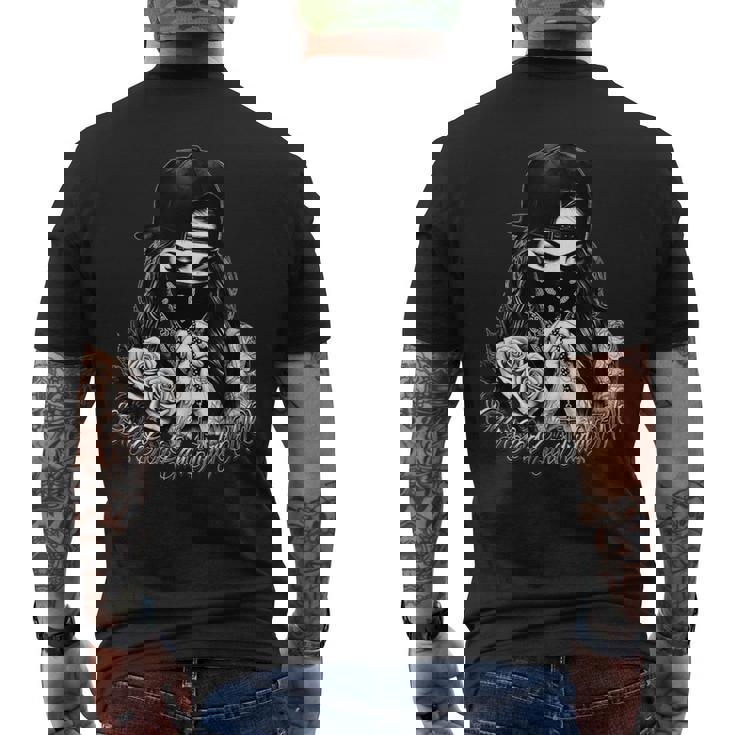 神のみが私を裁くことができる チカーノの服 タトゥー アート 祈りonly God Can Judge Me メンズTシャツ バックプリント