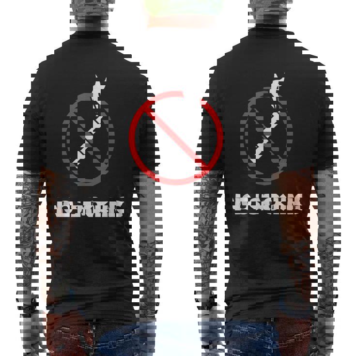 禁煙タバコ禁煙 メンズTシャツ バックプリント