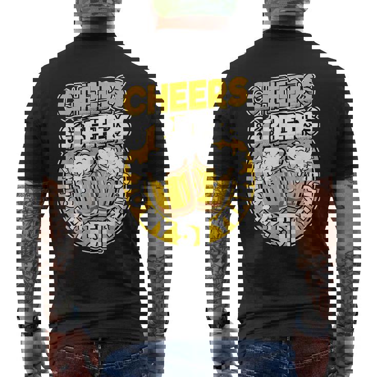 私の51歳に乾杯とビールビールメン51歳の誕生日 メンズTシャツ バックプリント