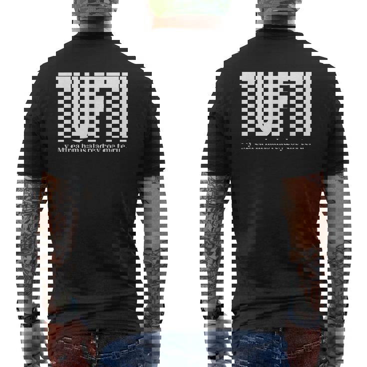 私の夢はすでに実現した メンズTシャツ バックプリント