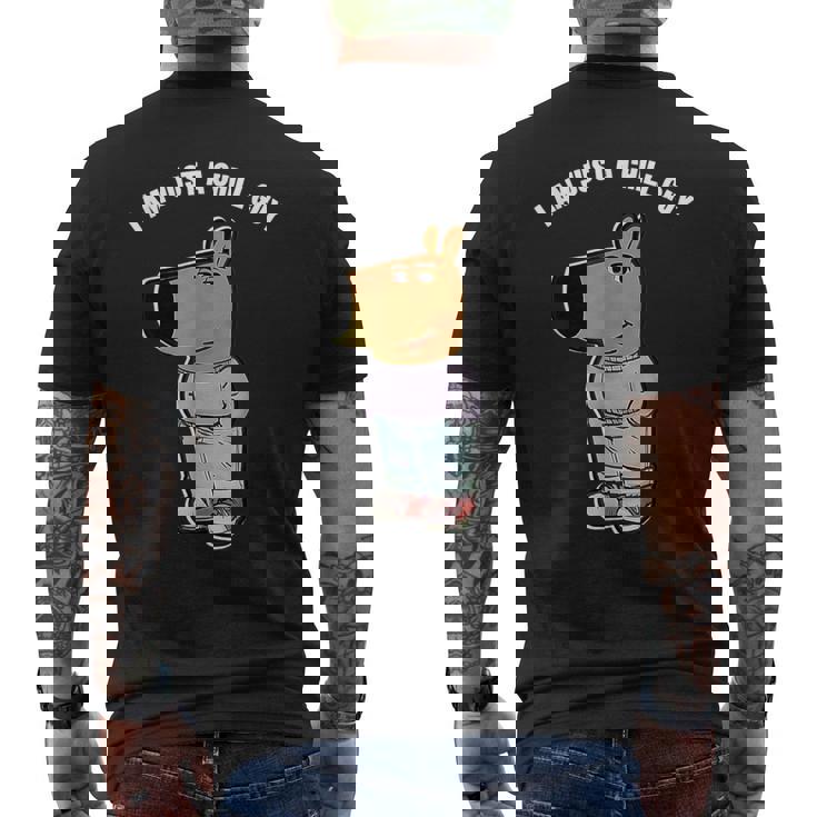 私の新しいキャラクターはチル・ガイ・ファニー・アイ・アム・ア・チル・ガイ メンズTシャツ バックプリント