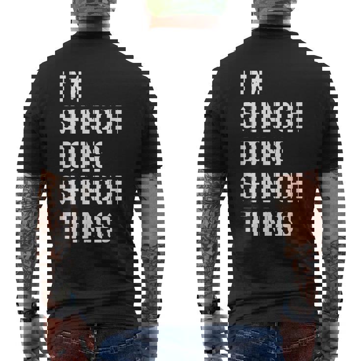 私はhinichiです。Shinichi が行うことを行う。 メンズTシャツ バックプリント