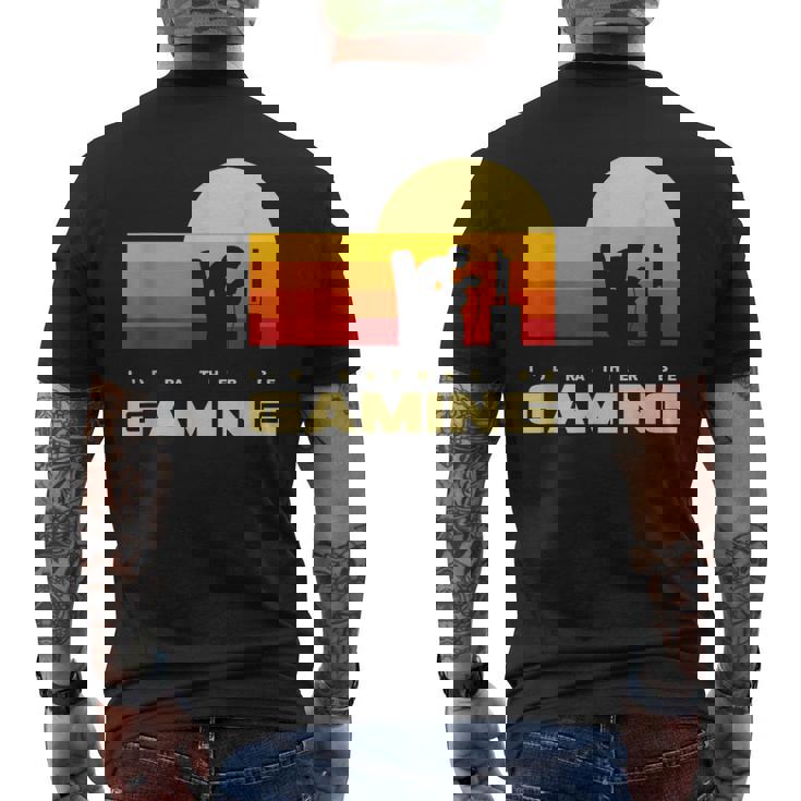 私はむしろゲームをしたい メンズTシャツ バックプリント