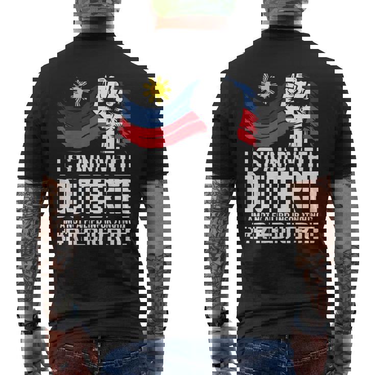 私はドゥテルテを支持します。私は何の理由もなくフィリピン人ではありません-無料prrd メンズTシャツ バックプリント