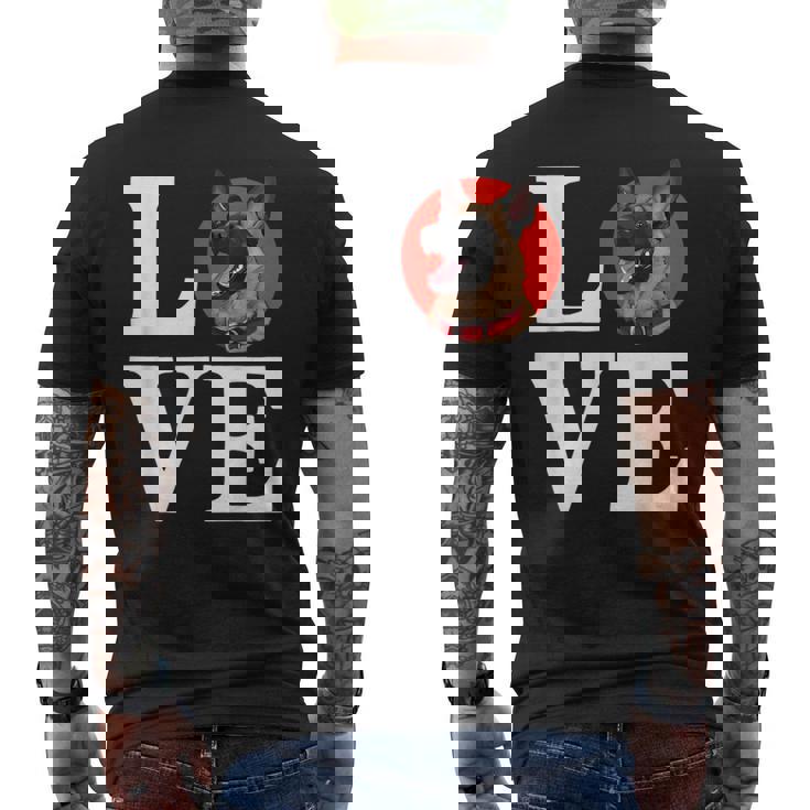 私はベルギーのマリノア子犬愛好家が大好きです メンズTシャツ バックプリント