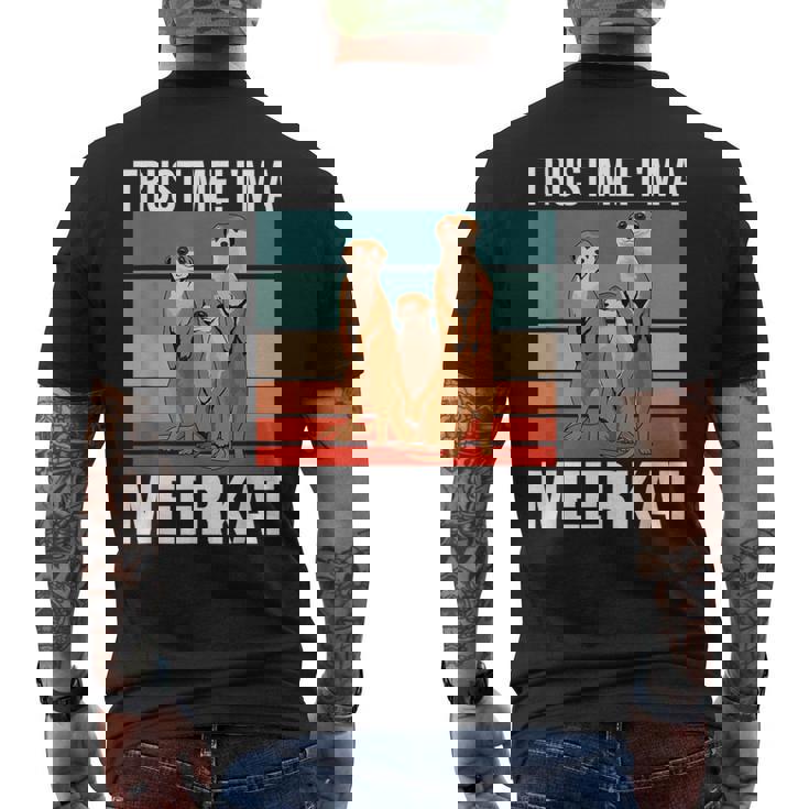 私はミーアキャット ハロウィン ミーアキャット ミーアキャット メンズTシャツ バックプリント