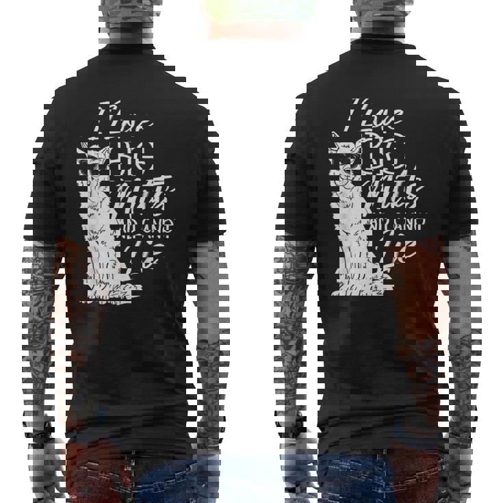 私は大きな雑種が大好きで、犬救助犬シェルターに嘘はつかない メンズTシャツ バックプリント