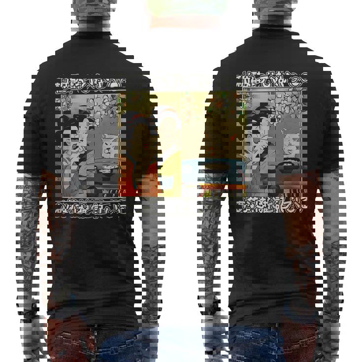 私は酔っていません あなたは猫と話しています メンズTシャツ バックプリント