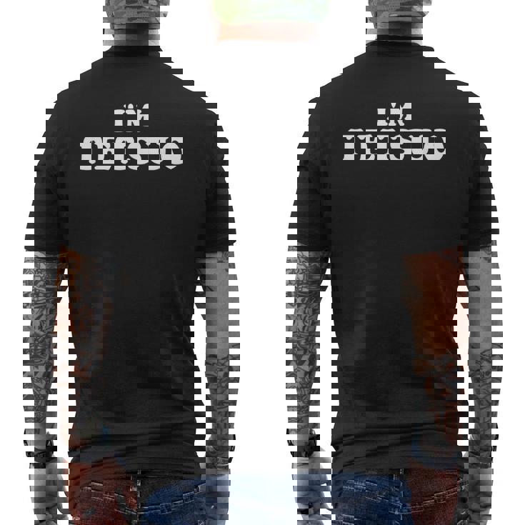 私は鉄夫、私の名前は鉄夫、私は哲男、パーソナライズ メンズTシャツ バックプリント