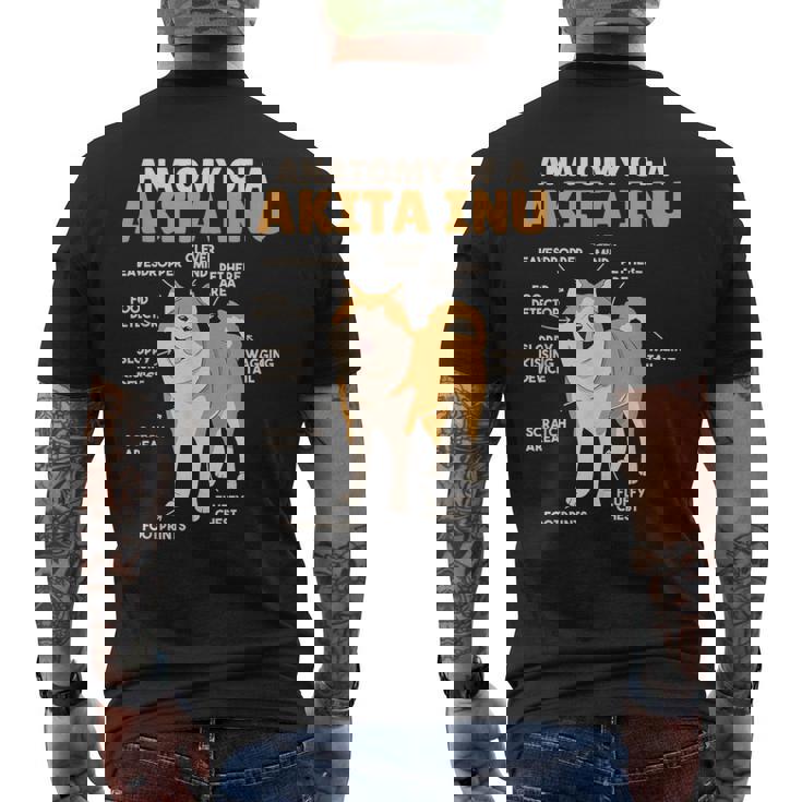 秋田犬 解剖学 甘い説明 秋田犬 メンズTシャツ バックプリント