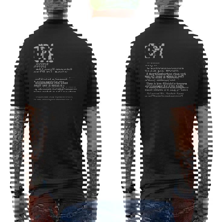 税務認定公会計士cpa メンズTシャツ バックプリント