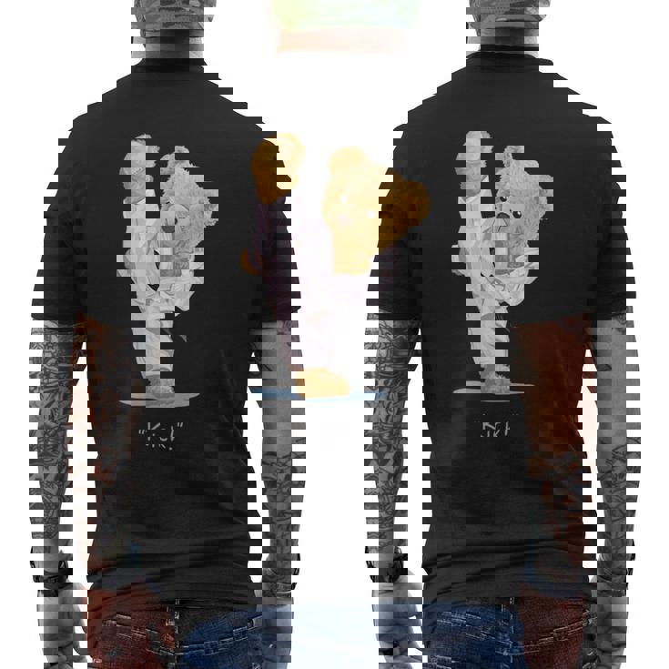 空手 子供用 テディベア テコンドー ボーイズ メンズ メンズTシャツ バックプリント