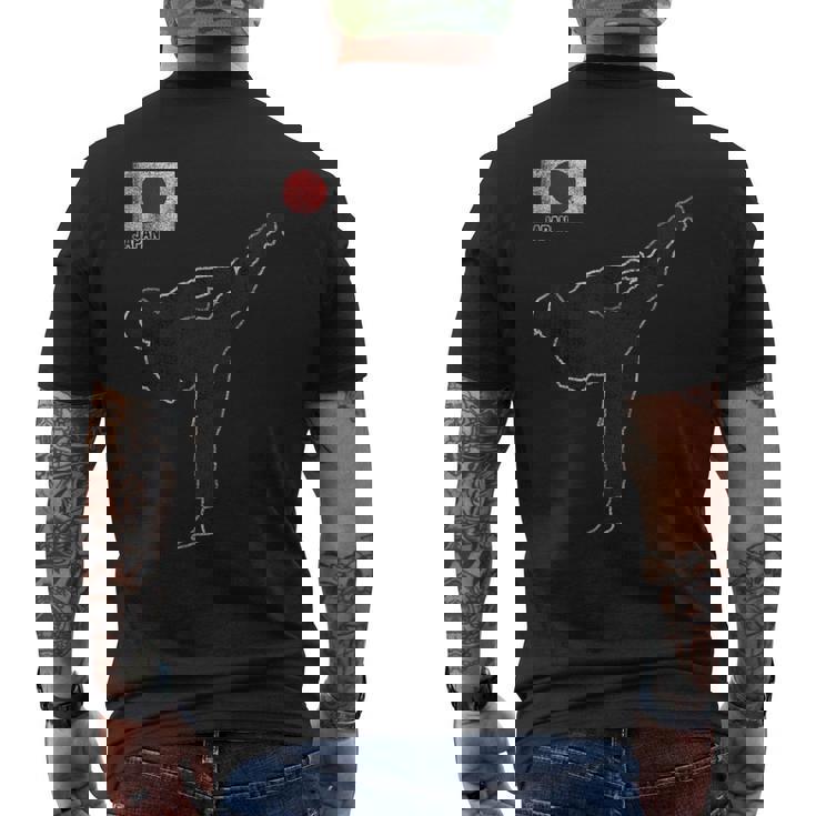 空手日本代表スポーツ 完全格闘技コンタクト メンズTシャツ バックプリント