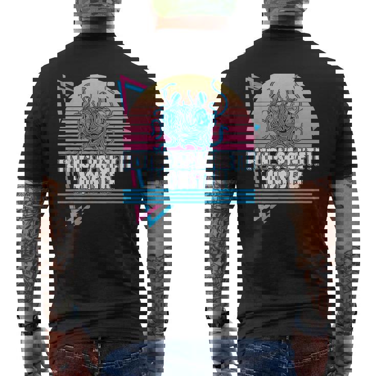 空飛ぶスパゲッティモンスター パスタファリ Fsm 無神論者 レトロ メンズTシャツ バックプリント