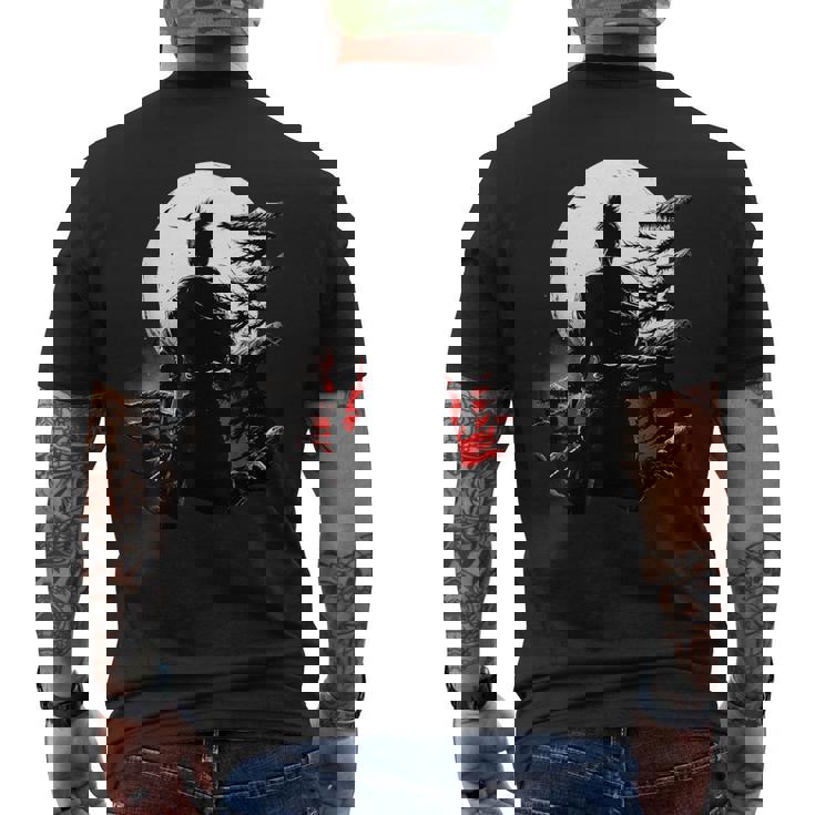 筒垣 ステンシル 染付 日本 美術 ギフト おもしろ メンズTシャツ バックプリント