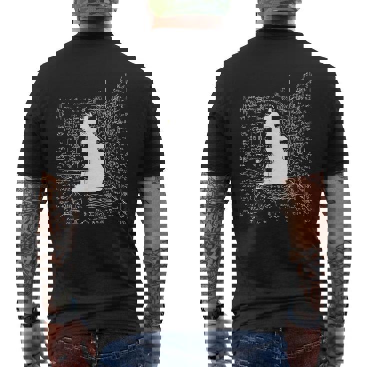 箱の中のシュレディンガーの猫 メンズTシャツ バックプリント