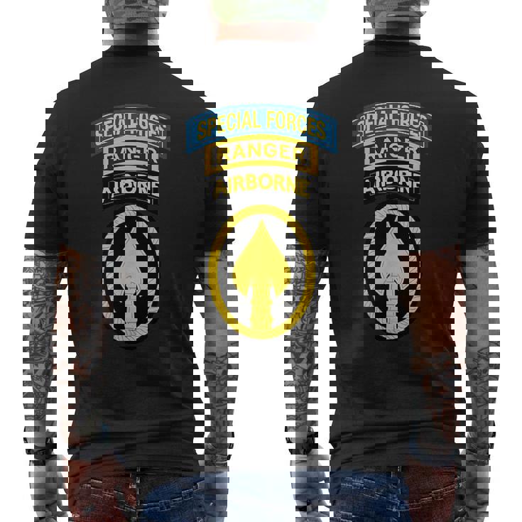 米国特殊部隊 -Fレンジャータブ -Ocomパッチ メンズTシャツ バックプリント