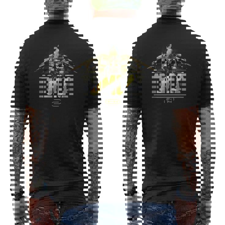 米軍 トムキャット 飛行機 航空 メンズTシャツ バックプリント