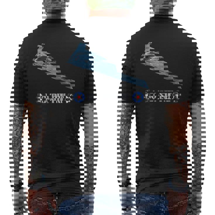 米軍機ステルス爆撃機b2スピリット メンズTシャツ バックプリント