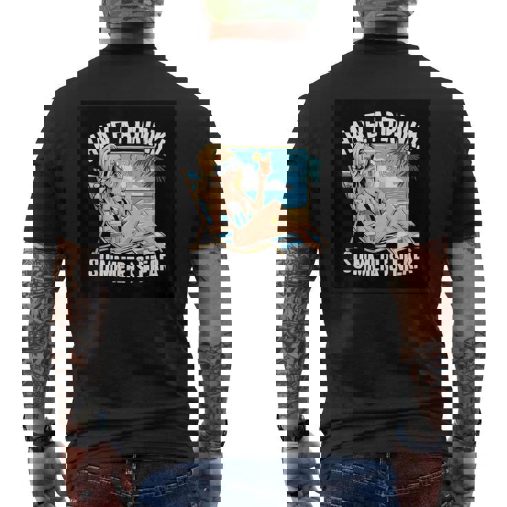 素敵な夏の言っているビーチモチーフ メンズTシャツ バックプリント