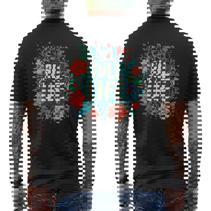 素敵な花のコスチュームでいっぱいの人生。 メンズTシャツ バックプリント