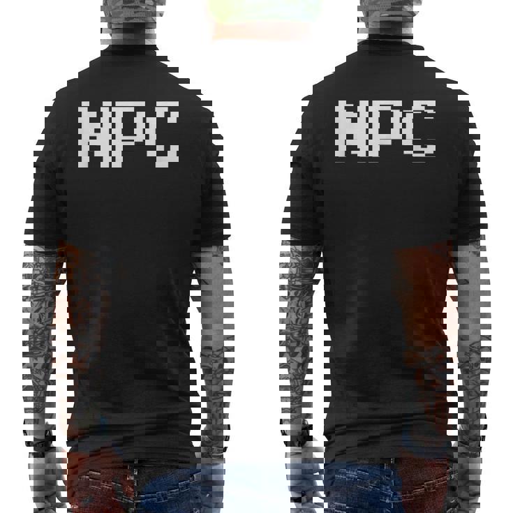 素晴らしいビデオゲーム-面白いnpc-オールドゲーマー メンズTシャツ バックプリント