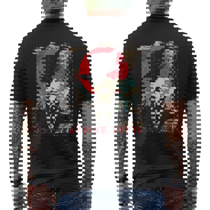 紳士泥棒アルセーヌ・ルパンのトリビュート メンズTシャツ バックプリント