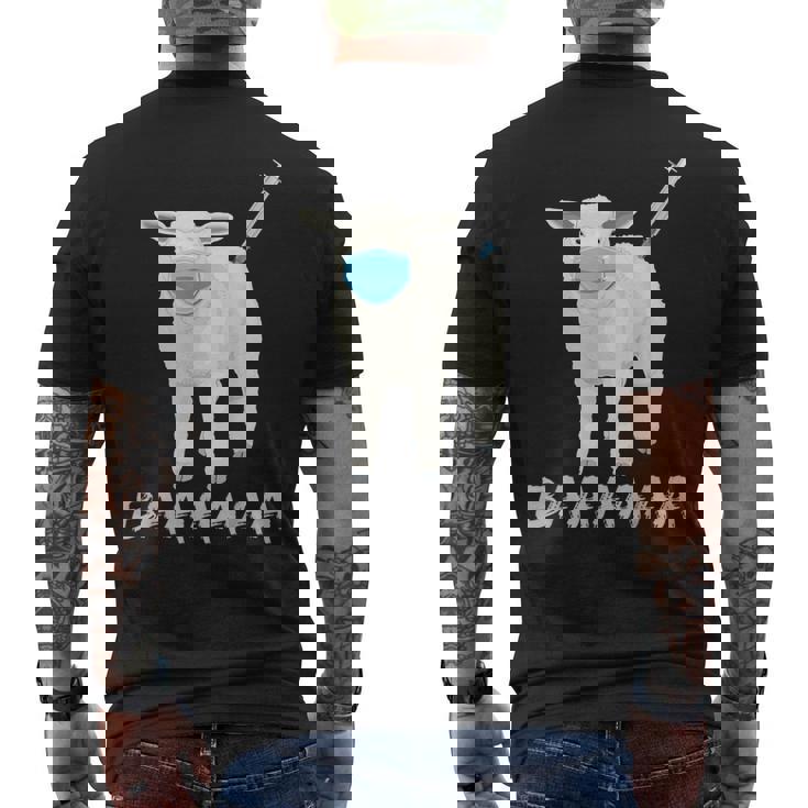 羊または羊 ワクチン防止マスク メンズTシャツ バックプリント