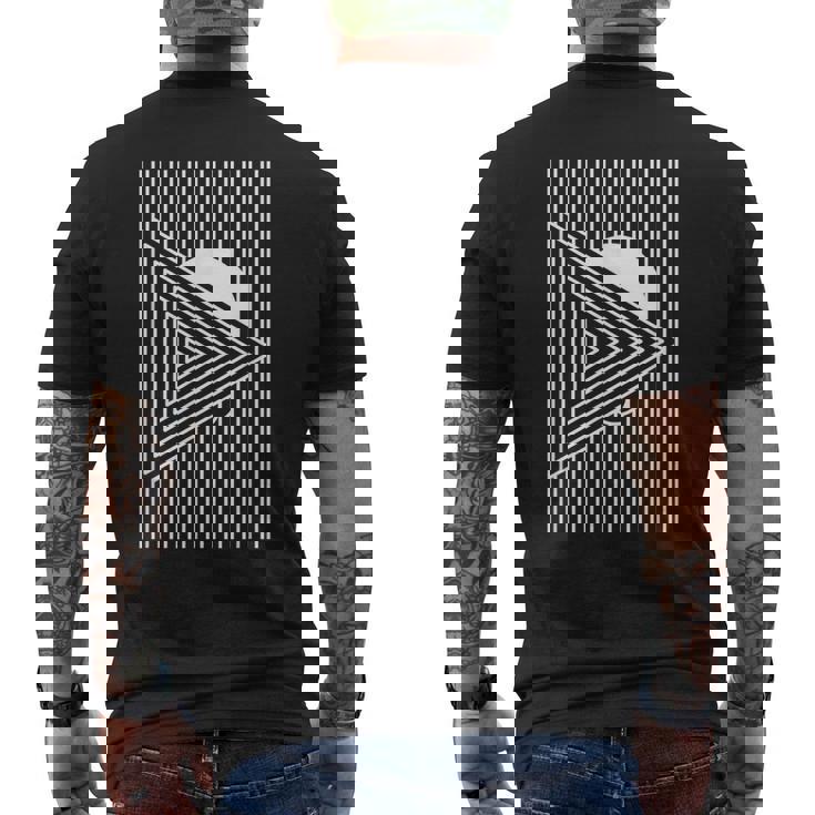 美しいサマーファッション ミニマリスト 抽象アート 幾何学模様 メンズTシャツ バックプリント