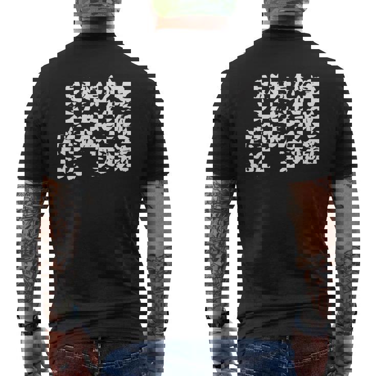 老眼鏡のユーモア メンズTシャツ バックプリント